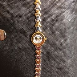 Vintage Collectable Disney's Micky Mouse 2 Tone (Gold & Silver) Watch