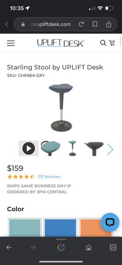 Starling Stool by UPLIFT Desk SKU CHR464 GRY for Sale in Seattle