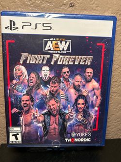 Hey, it’s never been used I’m asking$25 for, AEW: Fight Forever the Playstation 5 it’s brand new