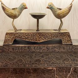 Metal Bird Candle Holders