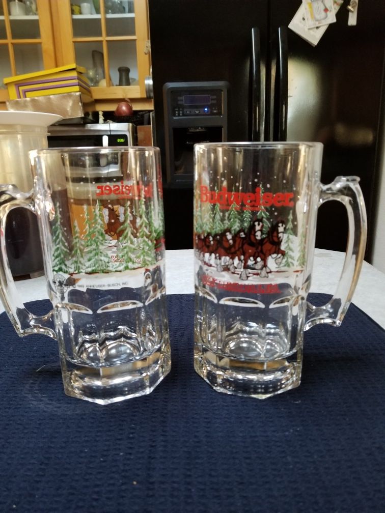 Holiday Budweiser Mugs