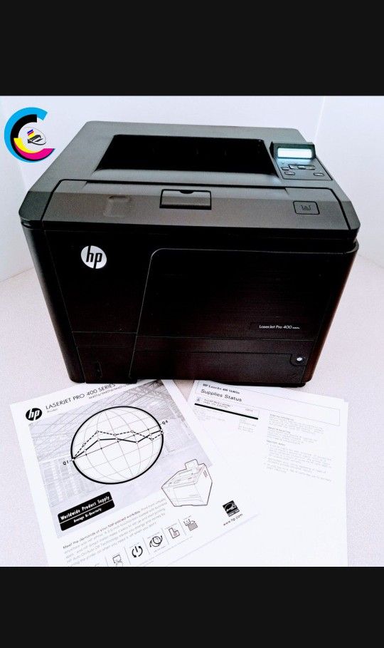 ✅️✅️Laser Printer Hp LaserJet Pro 400 M401dne🟦Prints Automatically Double-Sided🟪Network🟥ePrint🟧Speed Up To 38ppm🟨USB 2.0 || ETHERNET RJ-45 ||