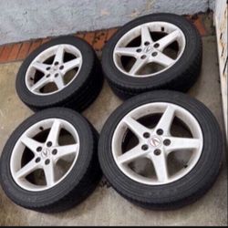 4 — 205/55r16 5x114.3 5x4.5 Stock Acura RSX TSX Tl Civic Accord  Camry Crv Wheels Rims Good 80% Treads Tires!!!!!!!
