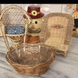 Vintage Rattan Wicker Furniture for Barbie