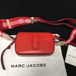 Marc Jacobs Snapshot Crossbody Bag Sandcastle Red Mul