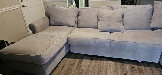 Gray sectional couch