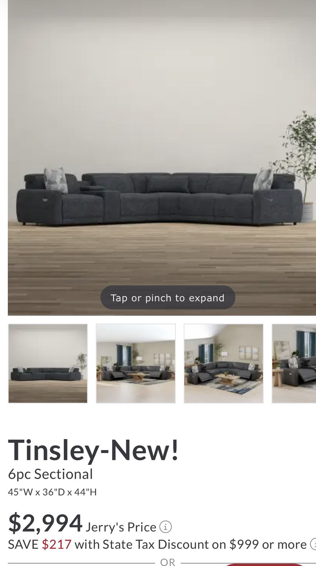 Grey Microfiber Sectional