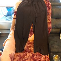  BLACK FRIDAY SALE  Brown Linen Pants Size Large 