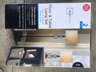 Floor & table lamp set
