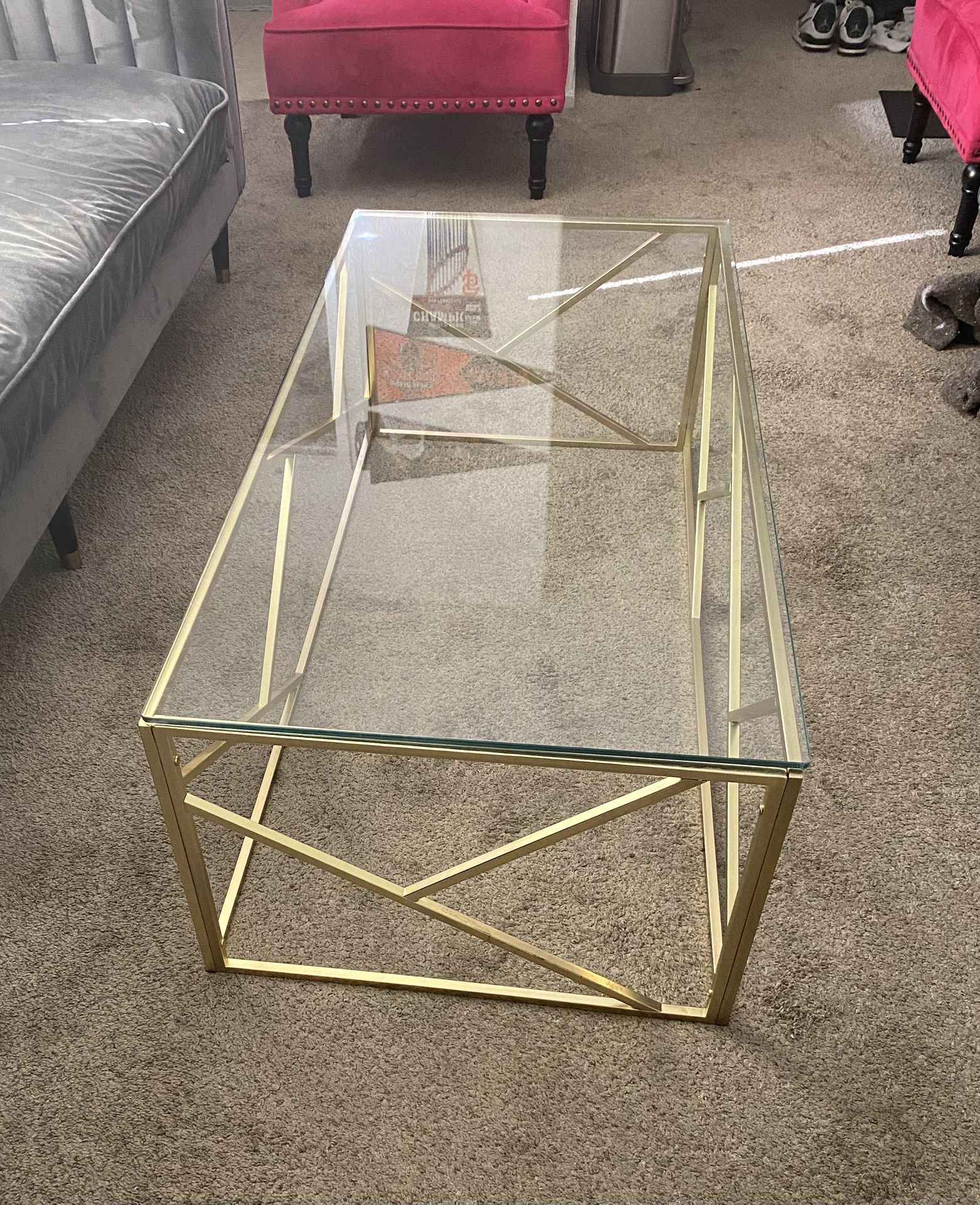 Coffee Table Set Gold 