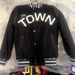 NBA Golden State Warriors 🔥 Woven Wool Varsity Jacket “The TOWN” Black Size Small G-III By Carl Banks $399 OBO 