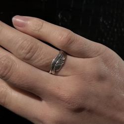 Sterling Silver Feather Ring