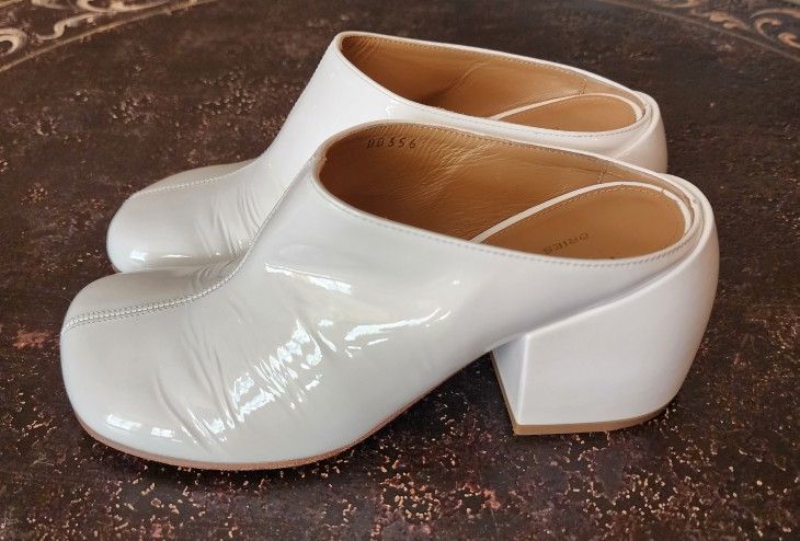 Dries Van Notten Patent Leather Mules.