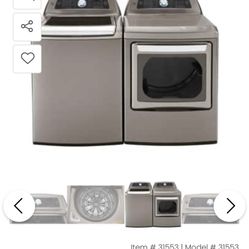 Kenmore Elite Top-Load Washer w/Steam & Accela Wash® in Metallic And Gas Dryer w/ Steam