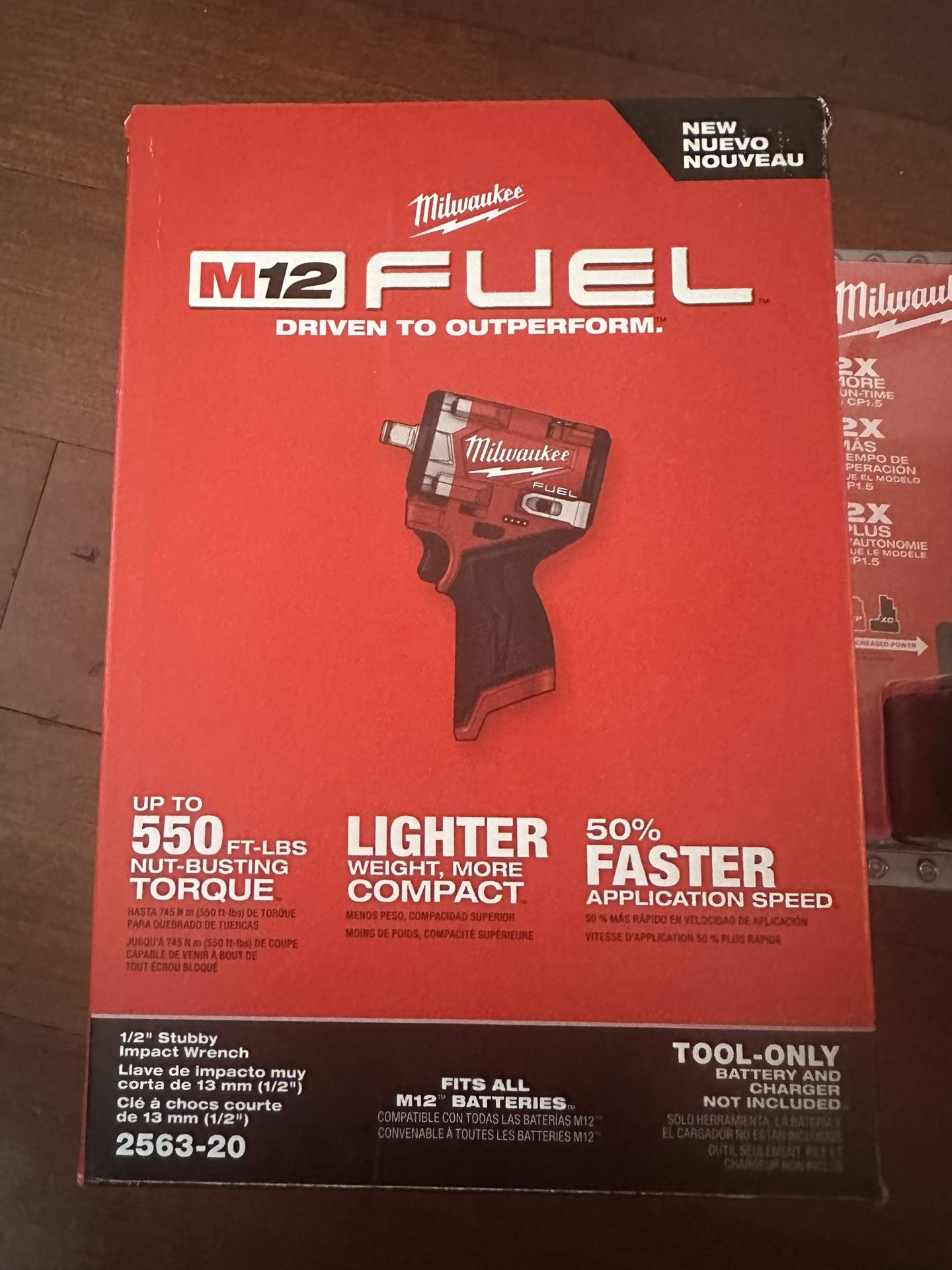 MILWAUKEE M12 FUEL 12V Lithium-Ion Brushless Cordless Stubby 1/2 in. Impact Wrench (Tools Only) 