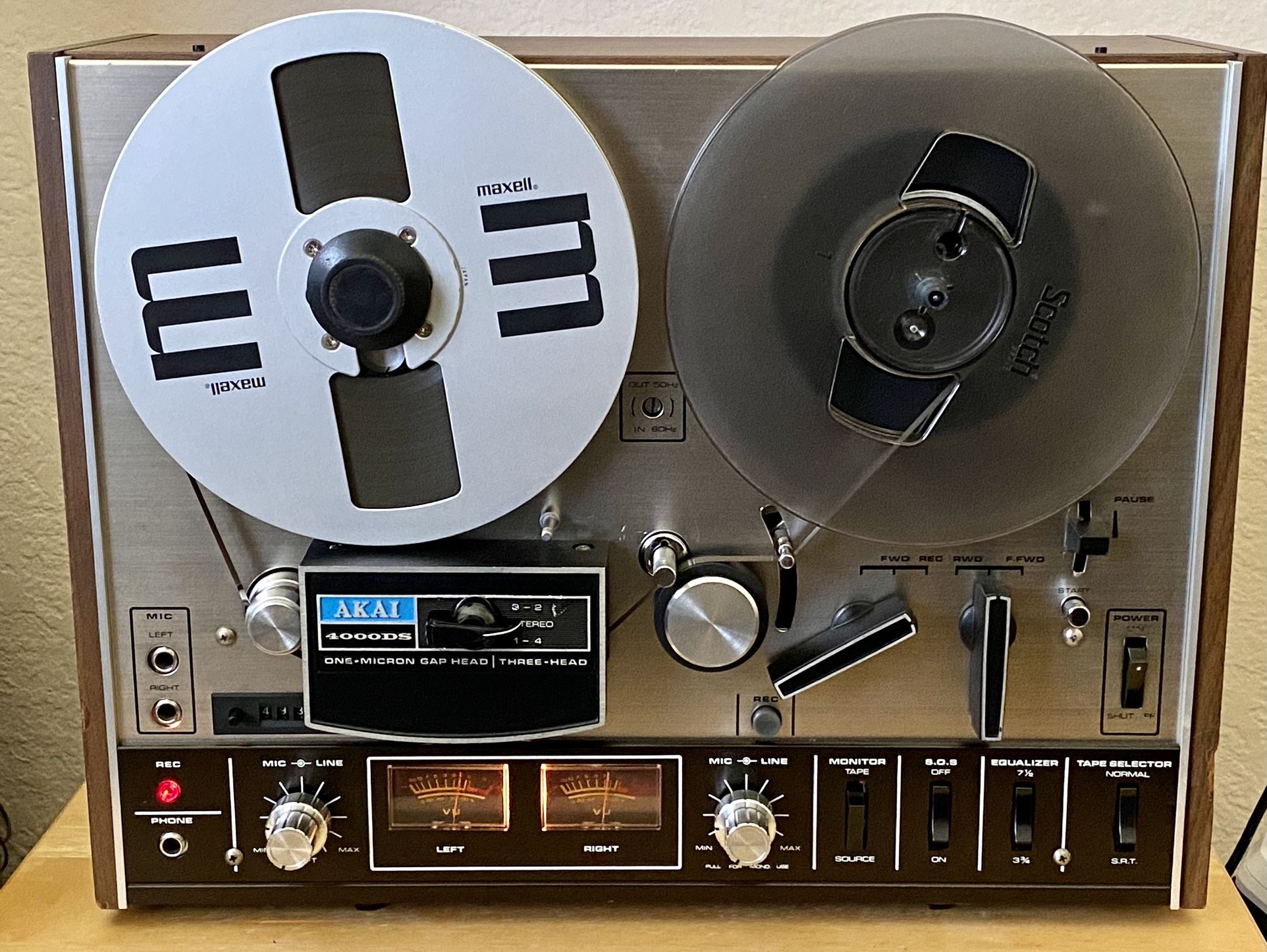 Akai 4000DS Reel to Reel Tape Deck Recorder - Multi Voltage -VG- Made in Japan!