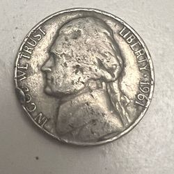 1961 Nickel No Mint 5c Error