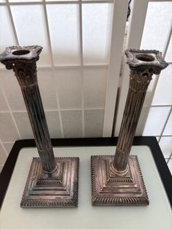 Silver plate candlesticks