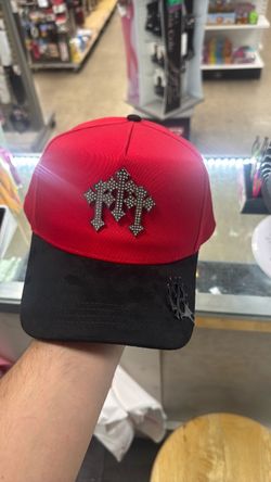 Contii Red and Black Cross Logo Snapback Hat