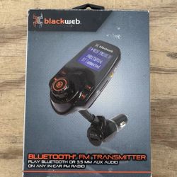 BLACKWEB BLUETOOTH FM TRANSMITTER New Sealed In box