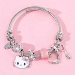 Sanrio Hello Kitty Rhinestone Gem Charm Bracelet
