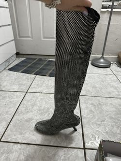 Designer Rhinestone Boots Size 9