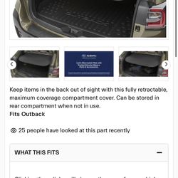 2020-2023 Subaru Outback cargo trunk cover