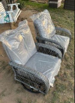 Also Available In Brown Frame Patio Rocking Chairs Patio Swivel Chairs Brand New Patio Set Sillas Mesadoras 🆕