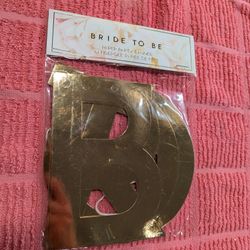 Bride To Be Gold Banner Brand New
