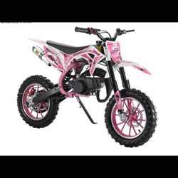 Pink dirt bike
