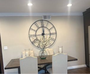 Oversized 45” Metal Wall Clock