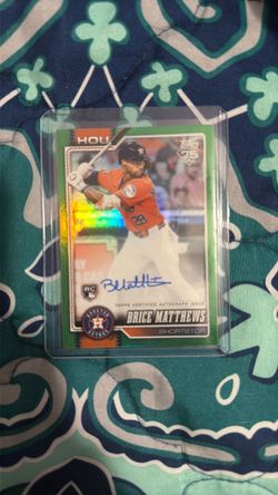 Brice Matthews Topps RC Auto Baseball Card