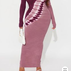 Pink Burgundy Fashionnova Dress 