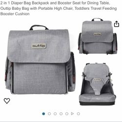 outtip Baby Diaper Bag Backpack With Booster Seat