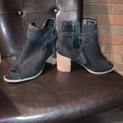 Black Open Toed Bootie