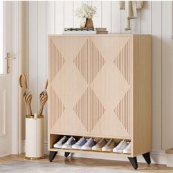 24 Pair Shoe Storage Cabinet With Adjustable Shelves