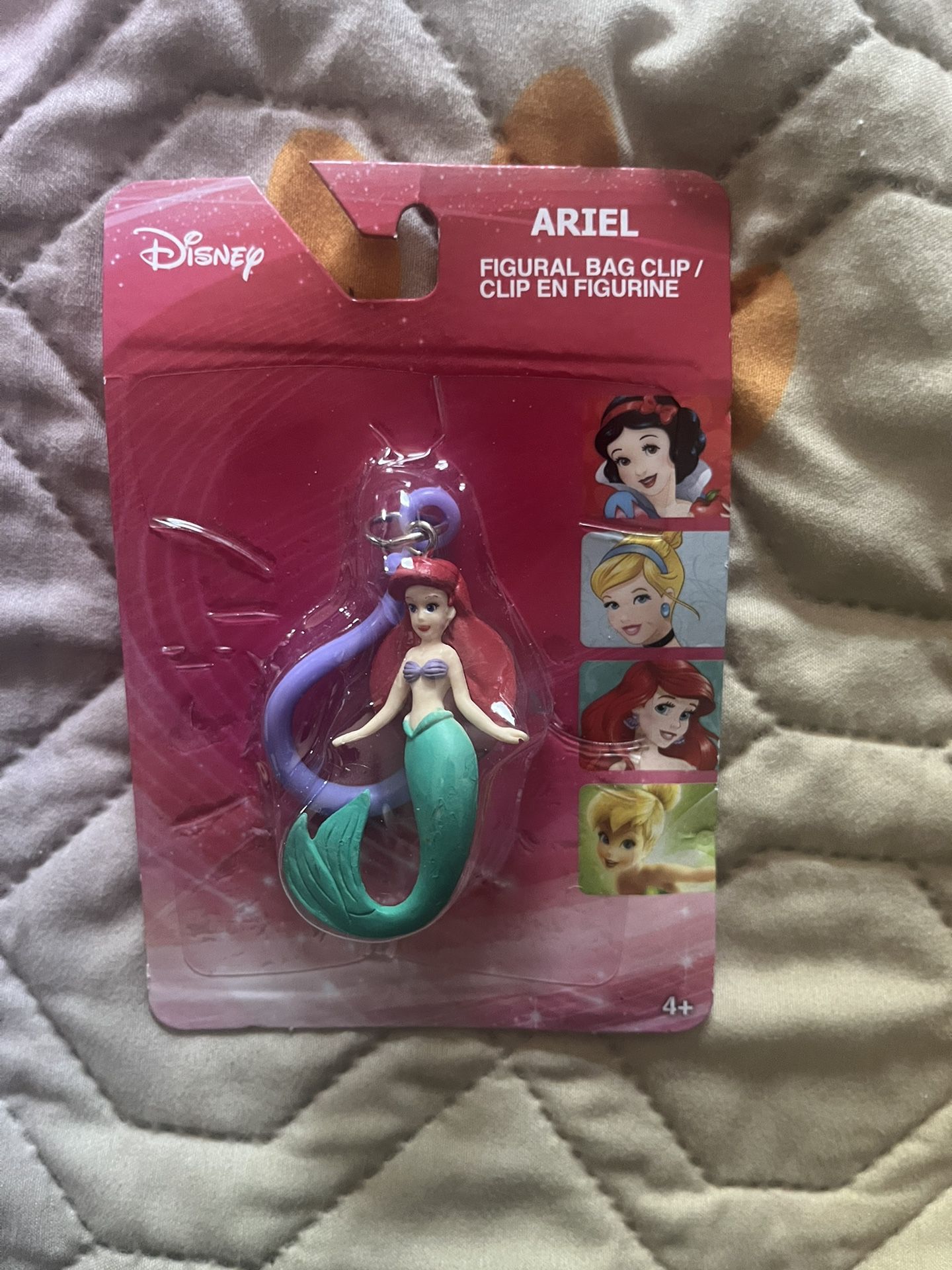 DISNEY Princess Ariel Figural Backpack Suitcase Luggage Bag Clip 
