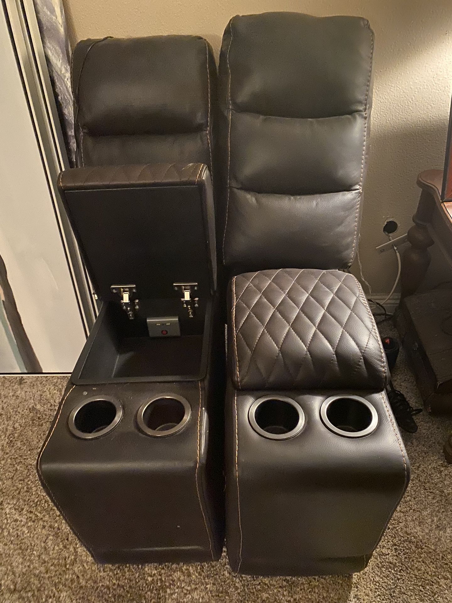  Leather Consoles for Recliner Sofas (2)
