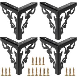4pcs Metal Furniture Legs Feet, Modern Sofa Cabinet Legs for Repair & Restoration of Dresser, Wardrobe, Tea Table, Worktop Shelves Bed, Weight Capacit