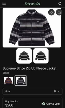 Supreme Soft Zip Up Size S