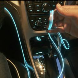 5m Car Interior Atmosphere Lighting LED Strip 5V DIY Flexible EL Cold Light Line Tube With USB Auto