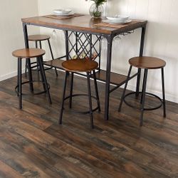 Tall Table And  4 Chairs 