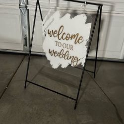 Gold/black Wedding Sign