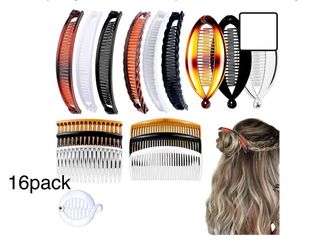 16-Pack Hair Clips and Combs Set
