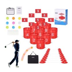 Backyard Golf Game, 9 Hole Golf Course, Golf Game Practice Games, Golf Chipping Game for Family, Adults and Kids, Portable Outdoor Yard Golf Game for 