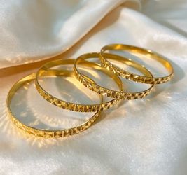 Gold plated bangles