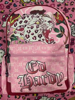 Ed Hardy Darleen Leopard backpack