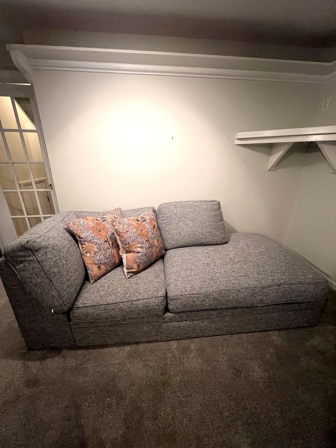 Gray Chaise Sofa – Great Condition