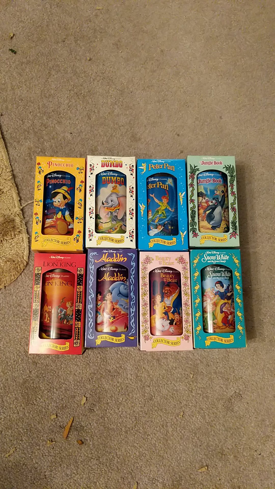 Disney Glass Collection Full Set New In Box