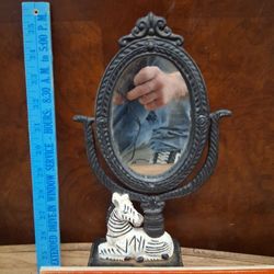 1950s Cast Iron Vanity Mirror